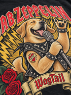 Labrador | Lab Zeppelin Oversized T-Shirt - close-up of print detail
