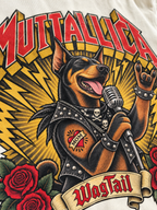 Doberman | Muttallica Oversized T-Shirt - alternate color, close-up of print detail