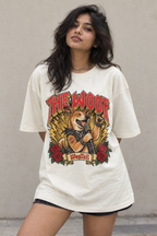 Indie | The Woofs Oversized T-Shirt - alternate color, lifestyle photo