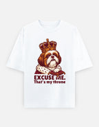 Imperial Shih Tzu Society Oversized Tee shown from the back
