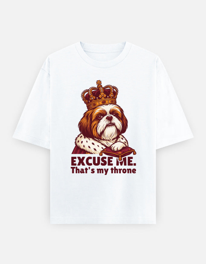 Imperial Shih Tzu Society Oversized Tee shown from the back