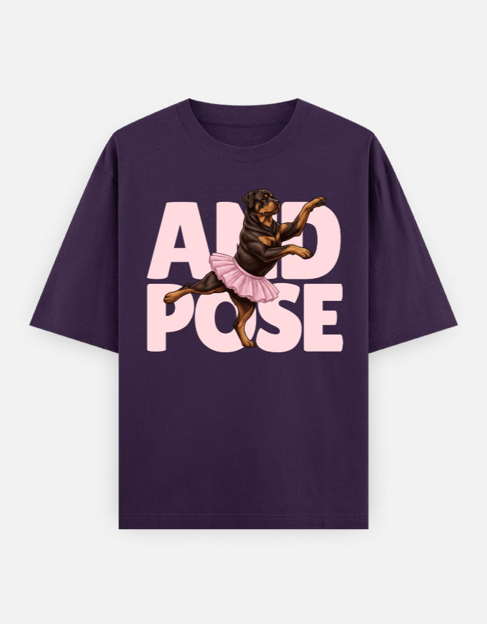 Gentle Giant Society Rottweiler Oversized Tee styled on a model, casual outfit