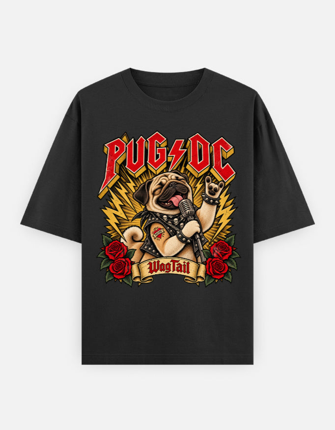 Pug | PUG/DC Oversized T-Shirt - front flat lay