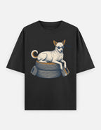 Street Smart Society Indie Dog Oversized Tee shown from the back