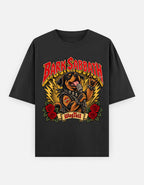 Rottweiler | Bark Sabbath Oversized T-Shirt - front flat lay