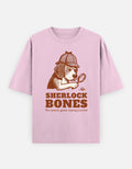 Sherlock Bones Beagle Oversized Tee styled on a model, casual outfit