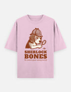 Sherlock Bones Beagle Oversized Tee styled on a model, casual outfit
