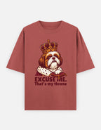 Imperial Shih Tzu Society Oversized Tee worn by a model, front view
