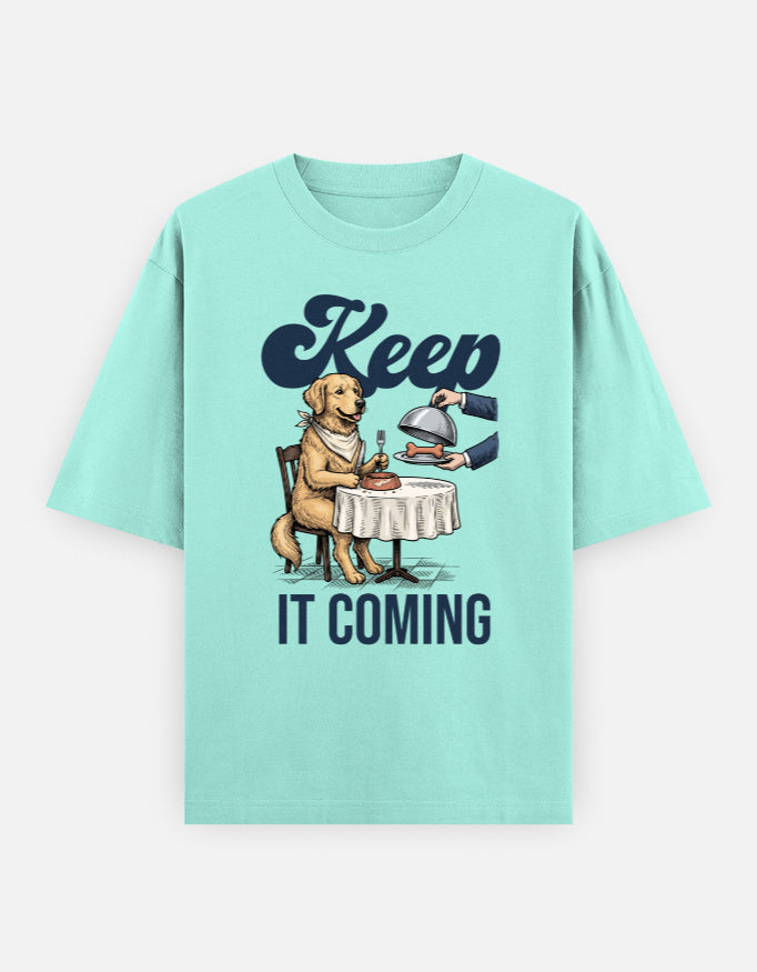 Keep It Coming Golden Retriever Oversized Tee styled look, full outfit