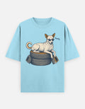 Street Smart Society Indie Dog Oversized Tee styled on a model, casual outfit