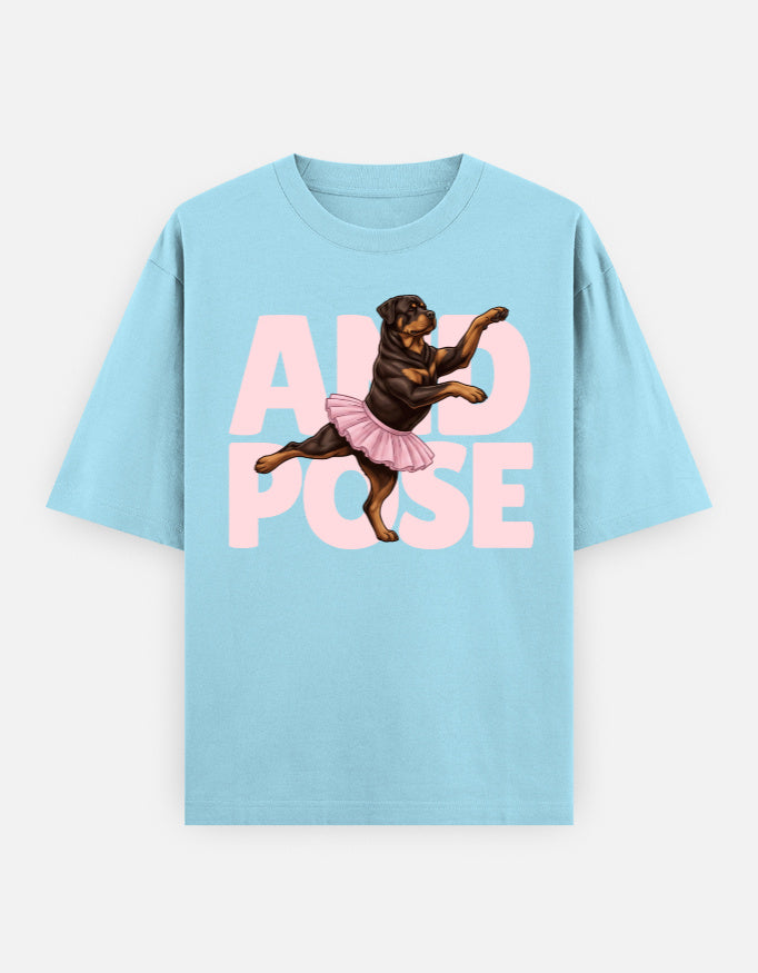 Gentle Giant Society Rottweiler Oversized Tee worn by a model outdoors