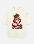 Imperial Shih Tzu Society Oversized Tee shown from the back