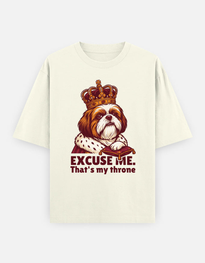 Imperial Shih Tzu Society Oversized Tee shown from the back