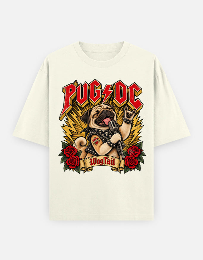Pug | PUG/DC Oversized T-Shirt - alternate color, front flat lay