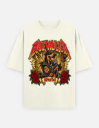 Doberman | Muttallica Oversized T-Shirt - alternate color, front flat lay