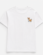 Indie Dog Embroidered Tee worn by a model outdoors