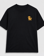 Golden Retriever Embroidered Tee shown from the back