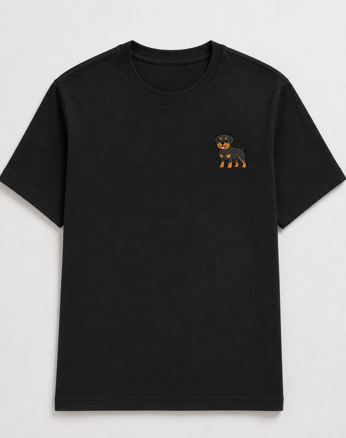 Rottweiler Embroidered Tee shown from the back