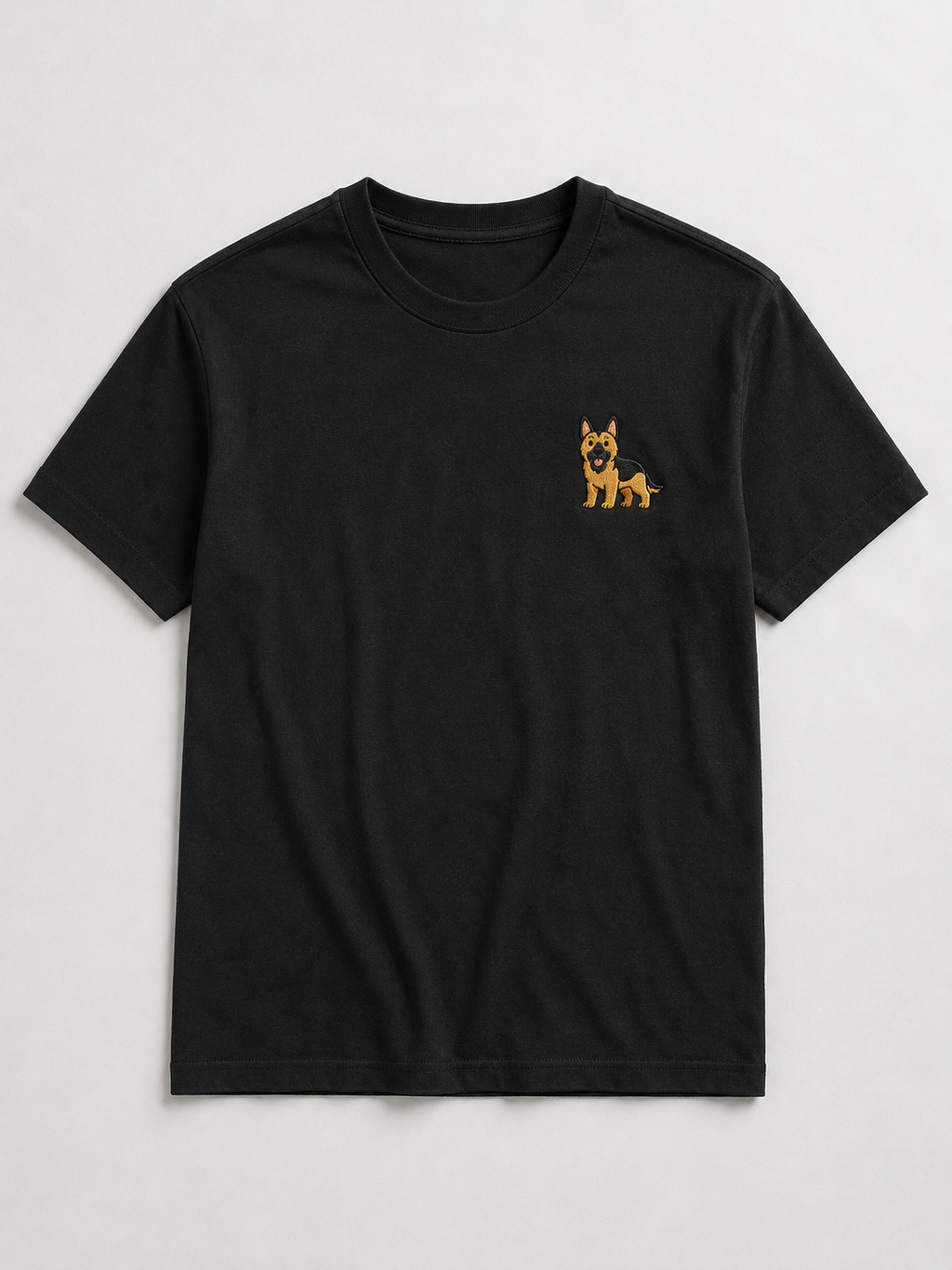 German Shepherd Embroidered Tee flat lay product photo