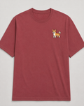 Indie Dog Embroidered Tee styled on a model, casual outfit