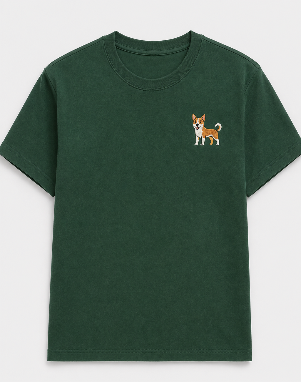 Indie Dog Embroidered Tee flat lay product photo