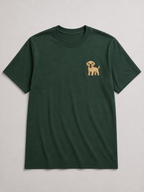 Labrador Embroidered Tee worn by a model outdoors
