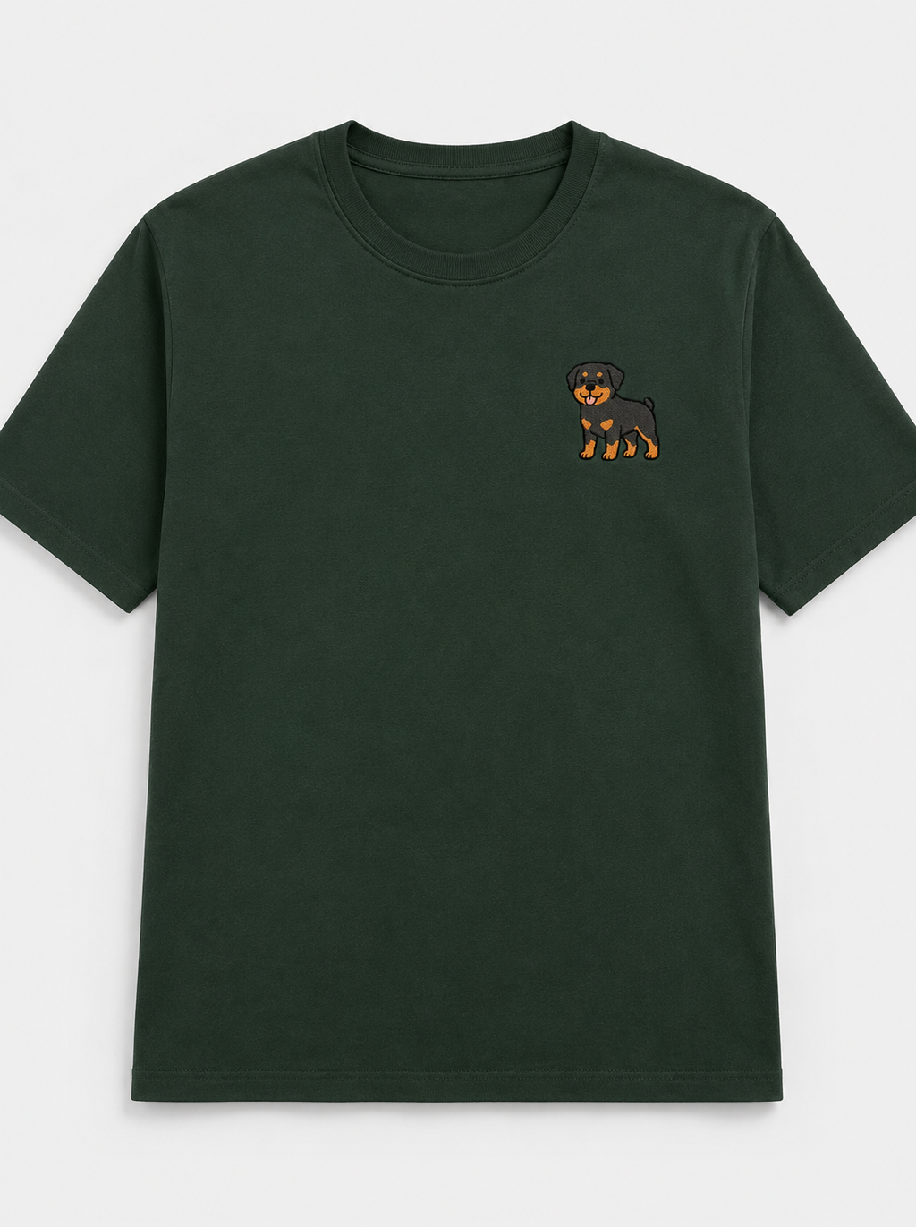 Rottweiler Embroidered Tee flat lay product photo