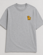 Golden Retriever Embroidered Tee fabric and print detail shot
