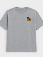 Rottweiler Embroidered Tee fabric and print detail shot