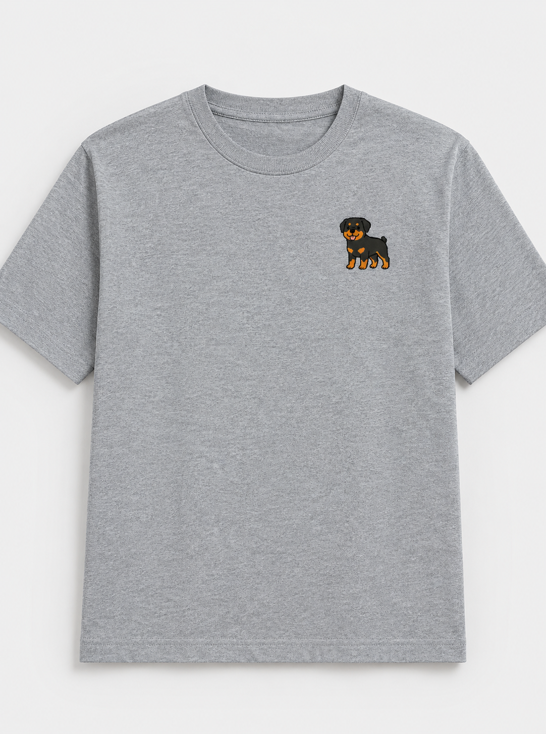 Rottweiler Embroidered Tee fabric and print detail shot