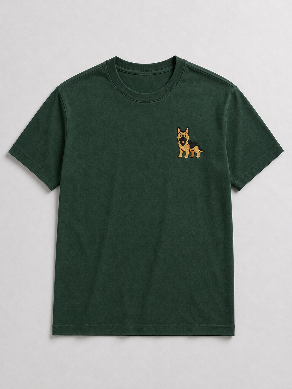German Shepherd Embroidered Tee styled look, full outfit