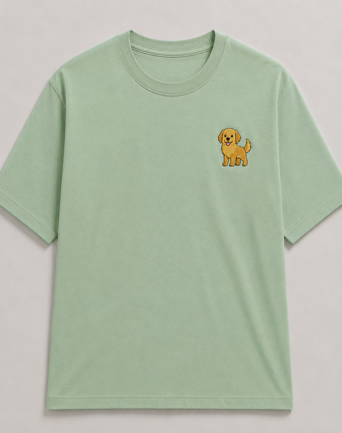 Golden Retriever Embroidered Tee styled look, full outfit