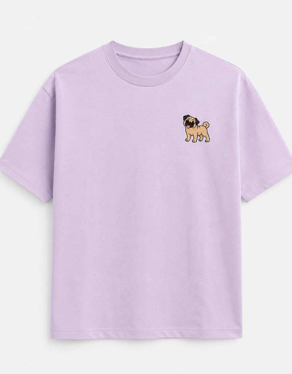 Pug Embroidered Tee