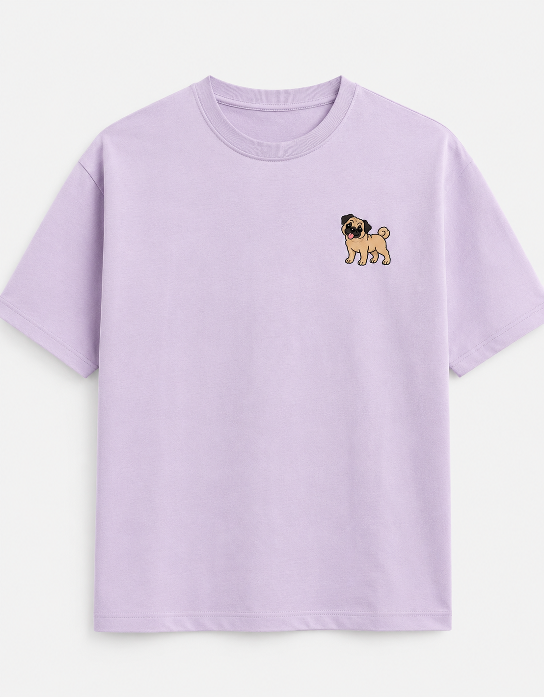 Pug Embroidered Tee