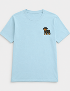 Rottweiler Embroidered Tee styled on a model, casual outfit