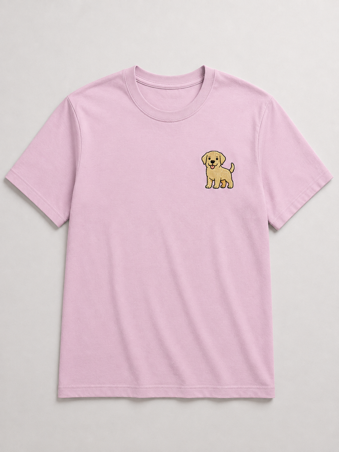 Labrador Embroidered Tee styled on a model, casual outfit