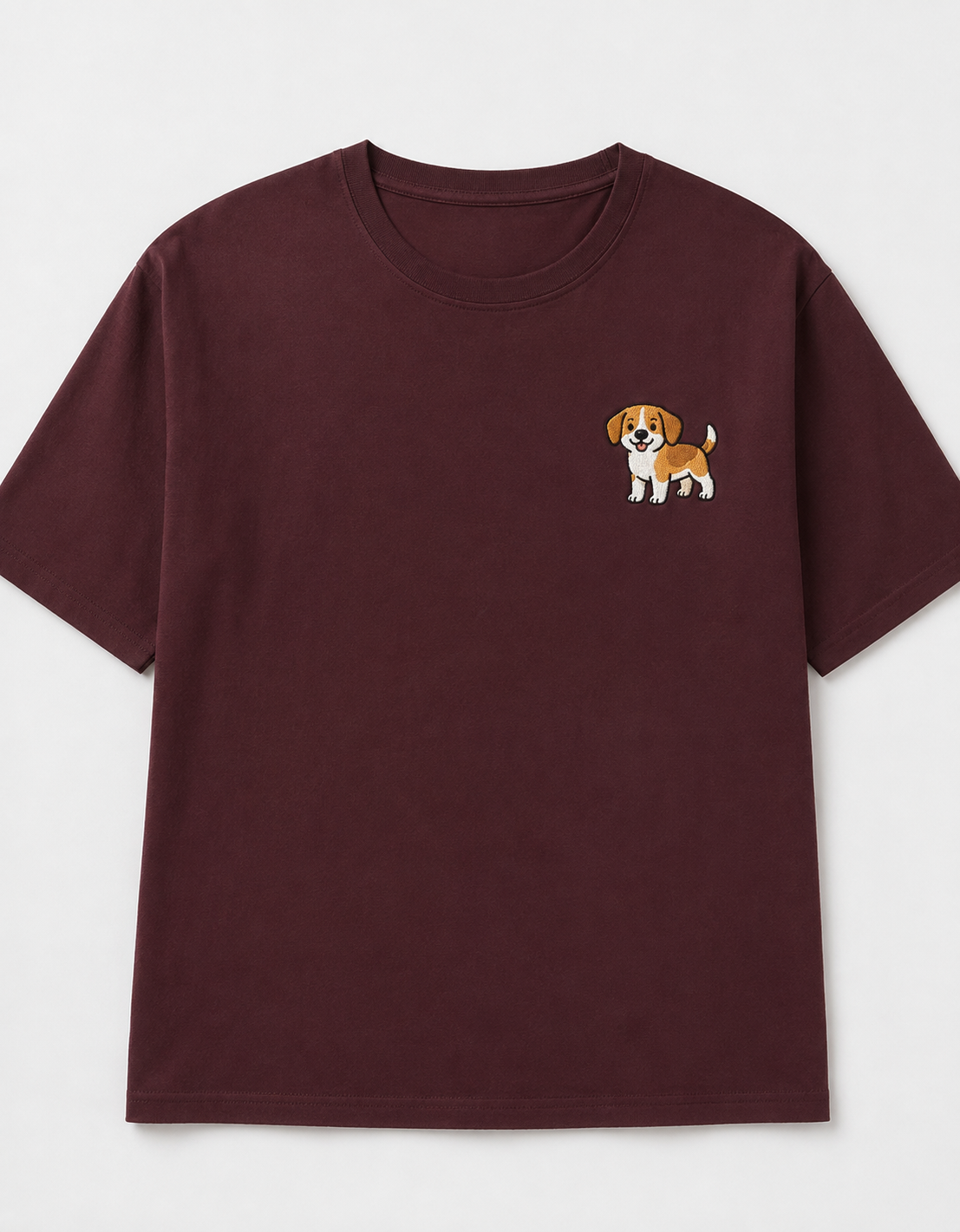 Beagle Embroidered Tee styled look, full outfit