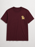 Labrador Embroidered Tee close-up of the graphic print