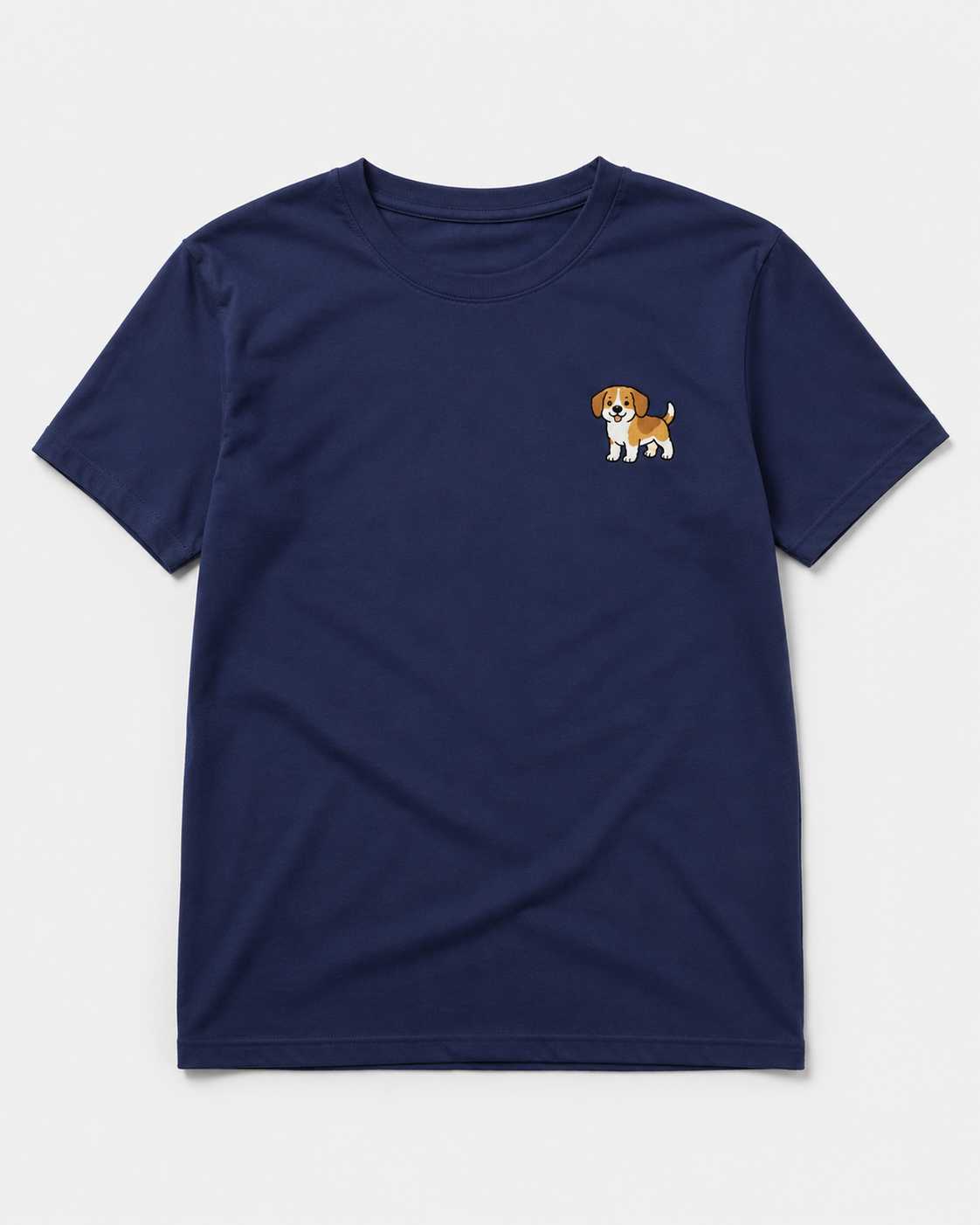 Beagle Embroidered Tee flat lay product photo
