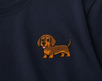 Dachshund Embroidered Tee worn by a model, front view