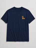 German Shepherd Embroidered Tee fabric and print detail shot