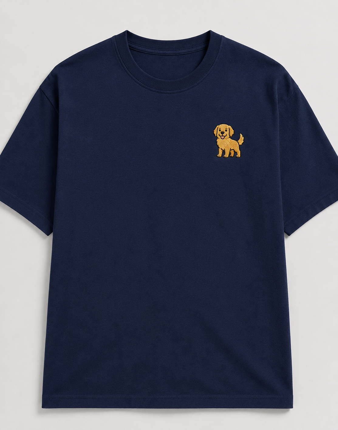 Golden Retriever Embroidered Tee shown from the back