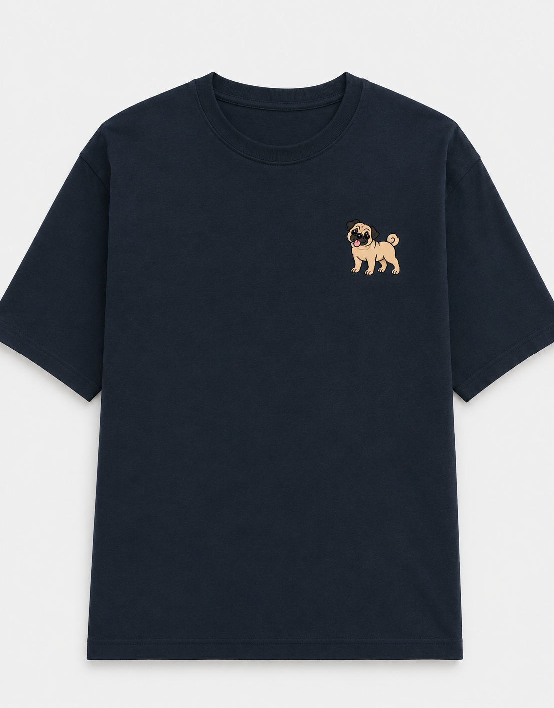 Pug Embroidered Tee