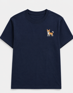 Indie Dog Embroidered Tee close-up of the graphic print