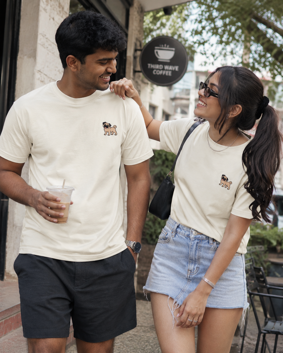 Pug Embroidered Tee