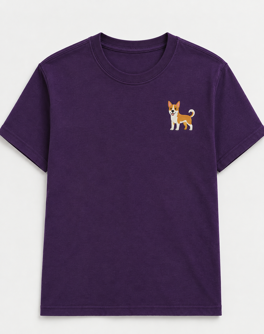 Indie Dog Embroidered Tee flat lay product photo