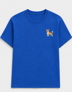Indie Dog Embroidered Tee fabric and print detail shot