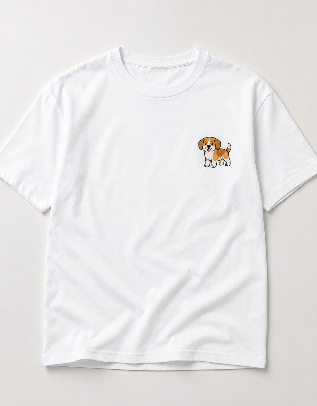 Beagle Embroidered Tee shown from the back