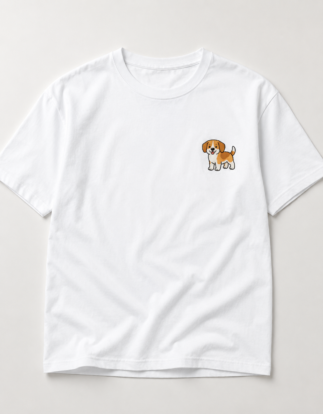 Beagle Embroidered Tee shown from the back