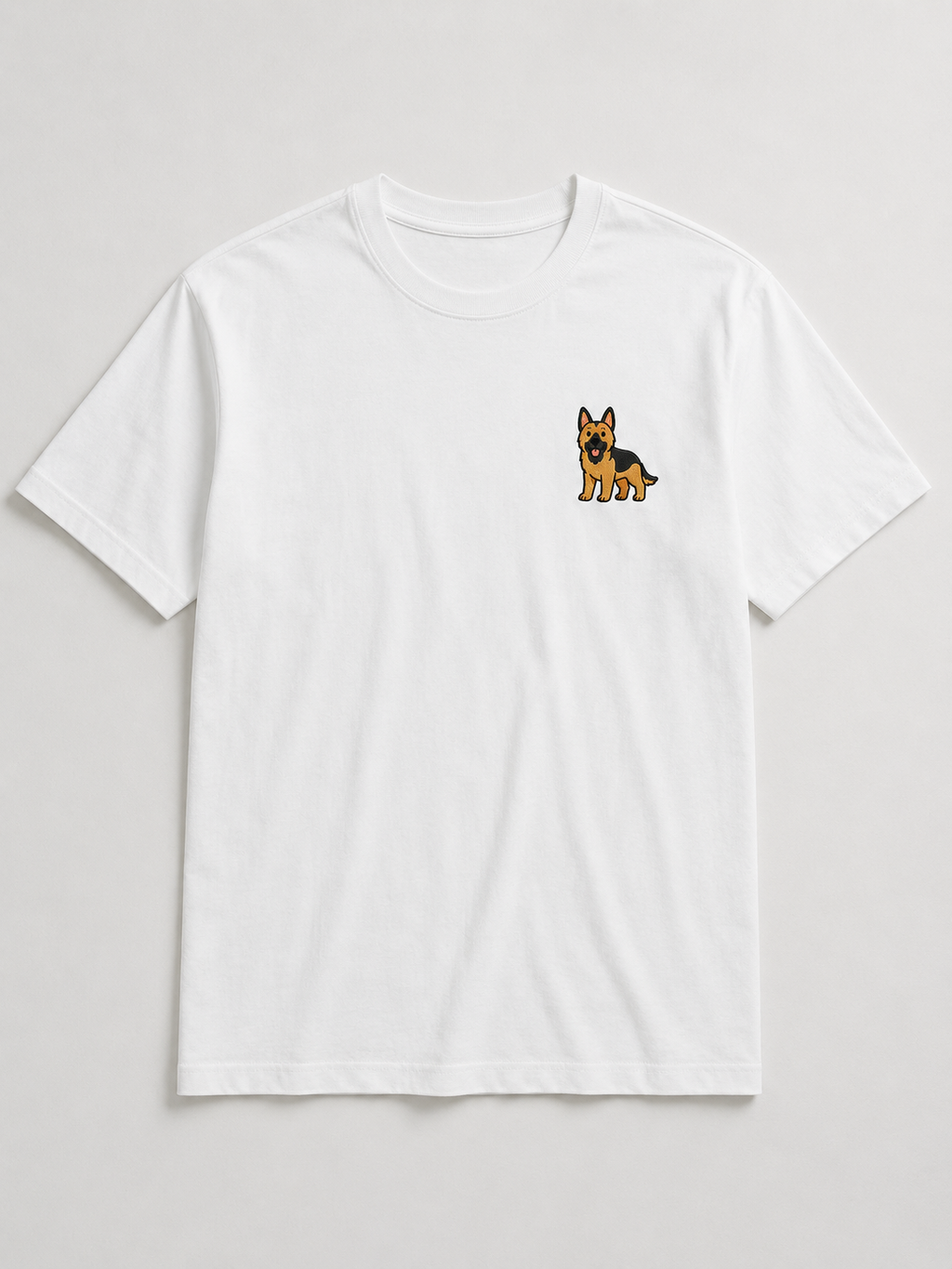German Shepherd Embroidered Tee shown from the back